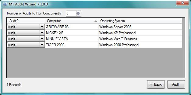 PC Audit Wizard Step 2