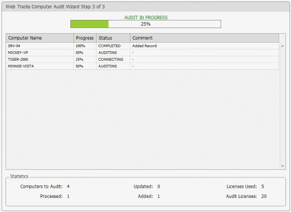Audit Wizard Step 3 PC Audit Wizard Step 3